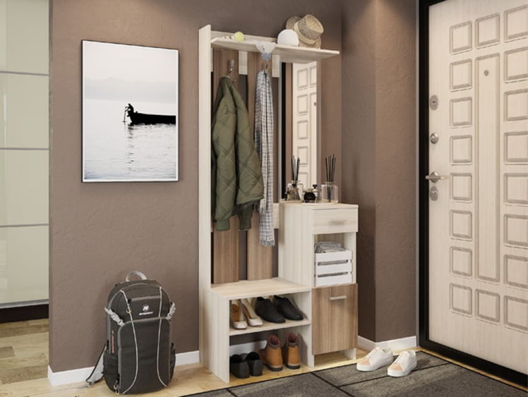 Прихожая Яр PR-0025 Ясень шимо светлый Ясень шимо темный_2