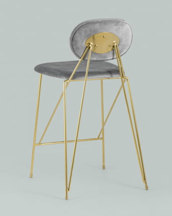 Стул Элис полубарный Светло-серый_2