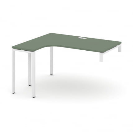 Стол-надставка на опорную тумбу (левый) CONCEPT CN.OSAN-004(L) Дуб Винченцо Белый_0