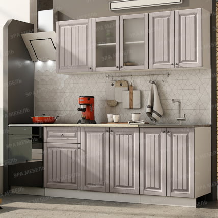 Кухня Хозяюшка 1,8 м Белый/Мускат глянец_0