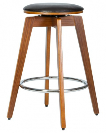 Табурет полубарный DOBRIN TOM 66 (цвет черный глянец PU ABD 002) 2 шт_3