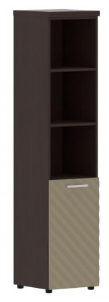 Шкаф колонка с глухой малой дверью и топом (левый) Torr LUX TLHC 42.5 L Венге Магия Капучино_0