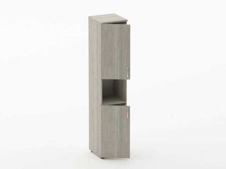 Шкаф высокий закрытый с нишей Glassy 6.19.11Л Дуб сантана светлый_1