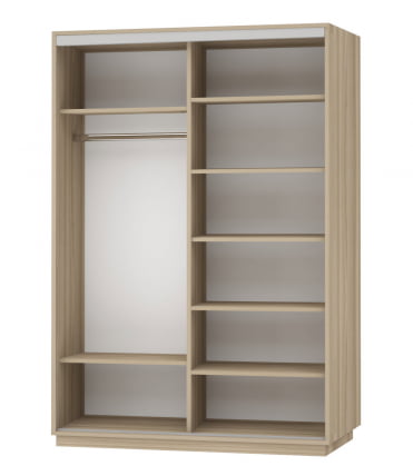 Шкаф-купе двухдверный Экспресс Дуо 1600х2200h Лондон/Дуб сонома_1