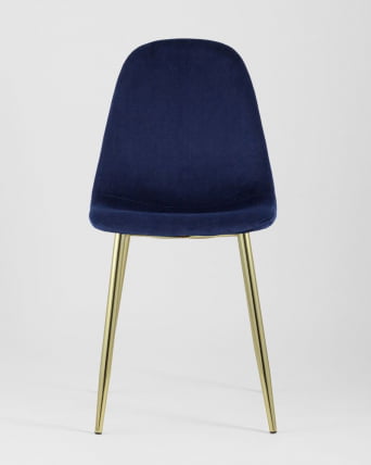 Стул Валенсия велюр золотые ножки Синий_1
