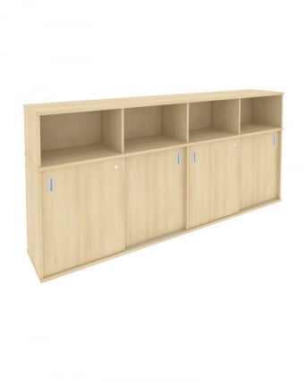 Шкаф-купе приставной Metal System Б.ШК-4 Акация/Серый_0