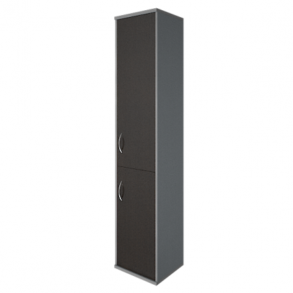 Шкаф высокий узкий правый Riva А.СУ-1.3 Пр Венге/Металлик_0