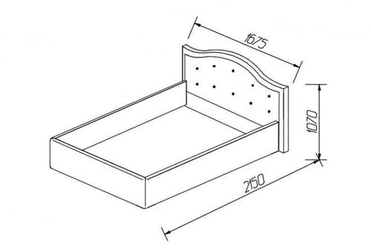 Кровать Стелла, 1400*2000 мм, велюр NEO 27, синий_1