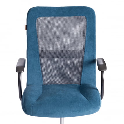 Кресло STAFF флок/ткань, синий/серый, 32/W-12_5