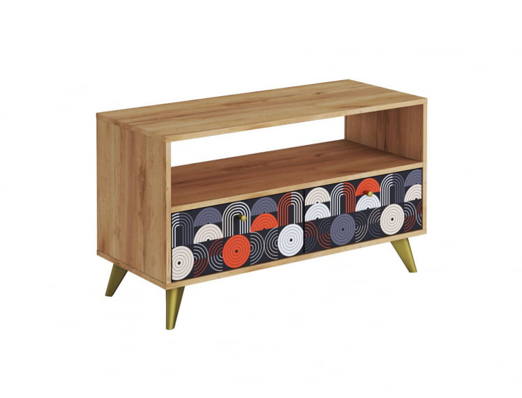 Тумба консольная ТМ-005  дуб крафт золотой/VINIL_0