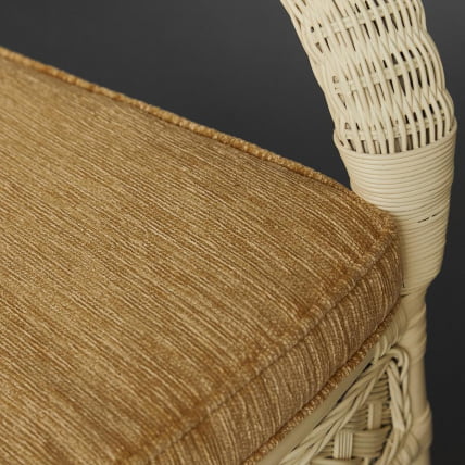 Комплект террасный ANDREA (стол кофейный со стеклом + 2 кресла + подушки) ротанг, 64х67х92см / D60х55, TCH White (белый)_4