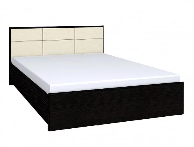 Кровать Люкс 1800 АМЕЛИ 101 с основанием дерево (венге)_0