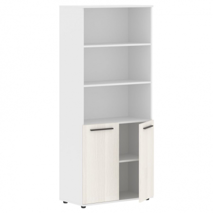 Шкаф с одним комплектом глухих малых дверей EDIS EHCS 85.5 Ясень Траун Мокко Белый_1