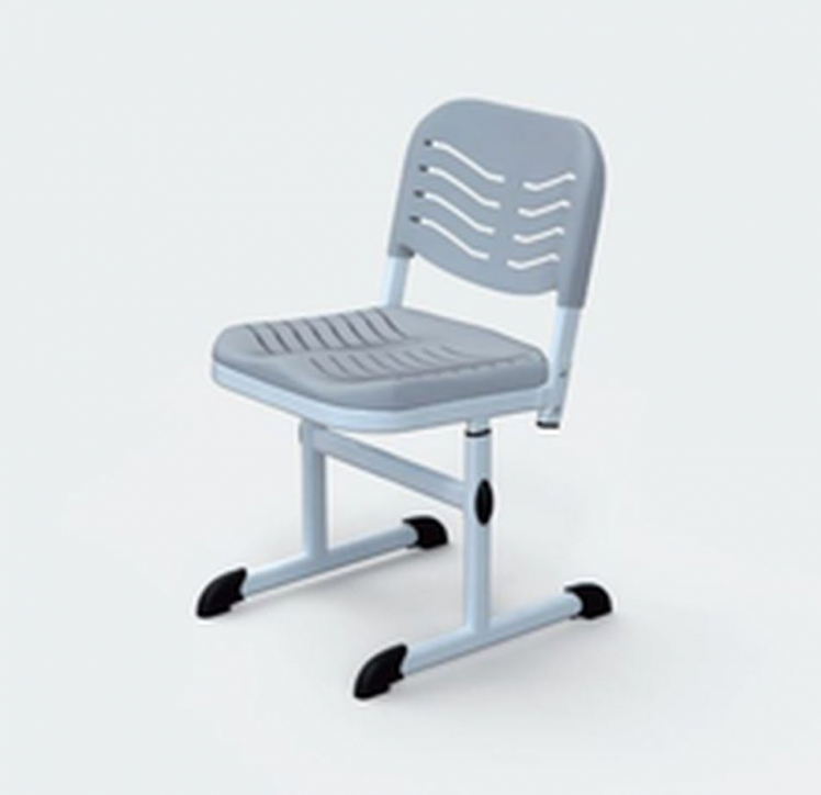 Ученический стул (рост 5-7) пластиковый Серый/Каркас серый_0