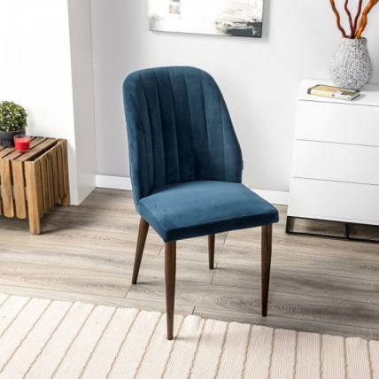 Стул Alen Diag blue/т. орех_10