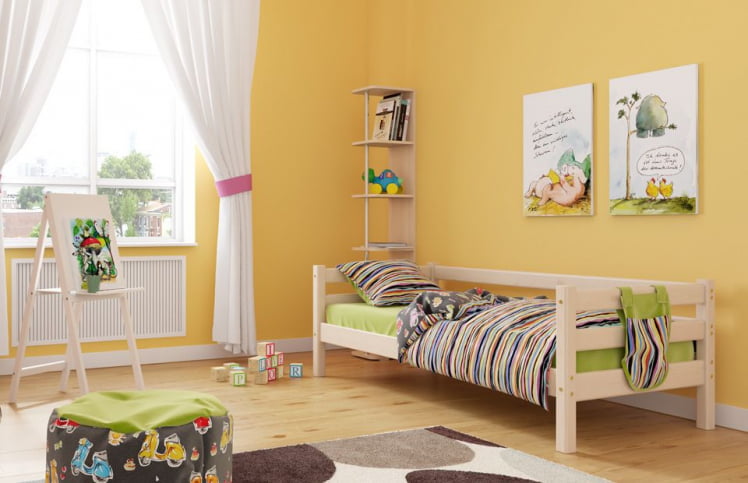 Кровать Соня Вариант 2 с задней защитой_0