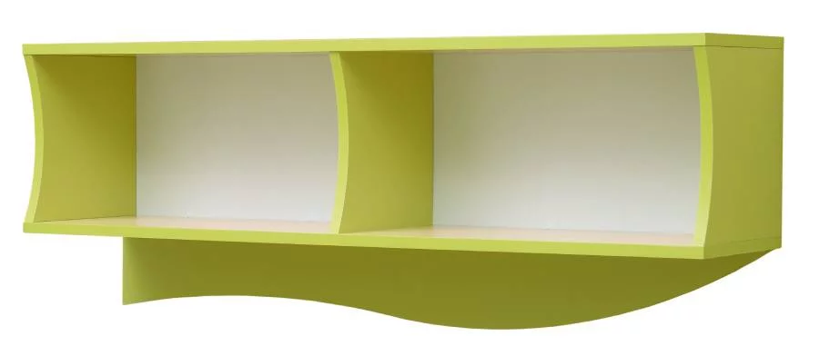 Полка навесная Юниор-11.3 Дуб молочный/Ярко-розовый_0