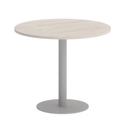 Стол журнальный круглый HOME OFFICE VR.SP-5-90.1 Денвер Светлый/Серый металл_0