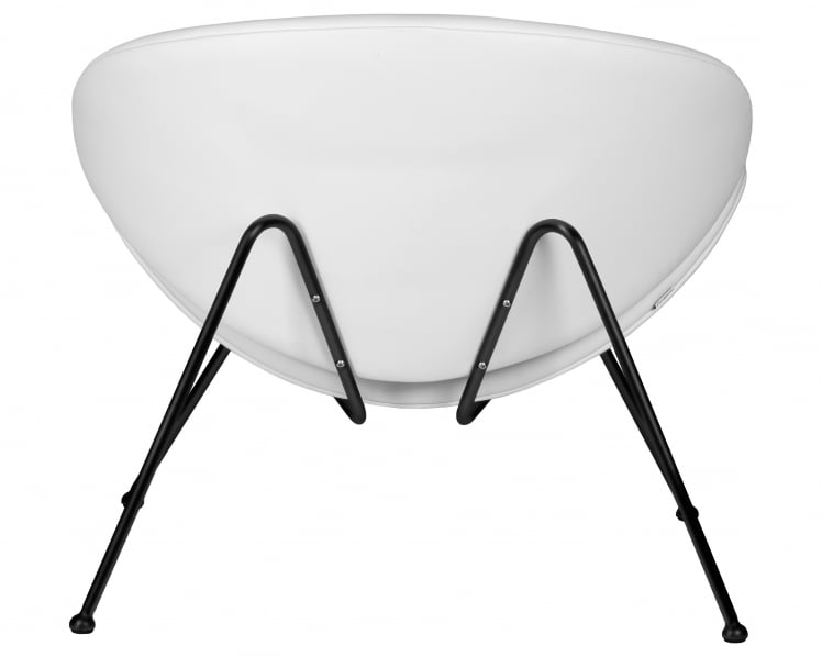 Кресло дизайнерское DOBRIN EMILY (белый винил YP17, черное основание)_4