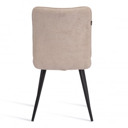 Стул обеденный Bari флок , 46х55х89, бежевый/черный, 7_3