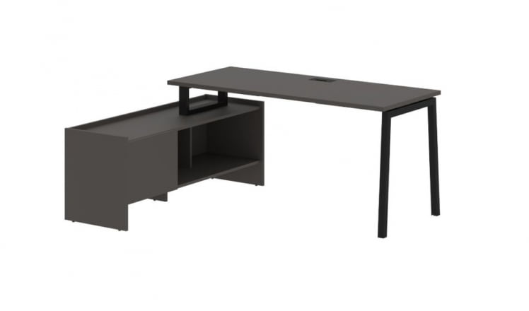 Стол с тумбой EDIS ELCT 17614 Мокко Черный_0