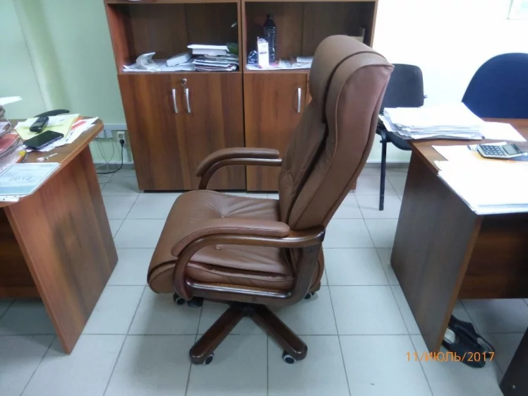 Кресло руководителя CHAIRMAN 653 кожа Коричневый_5