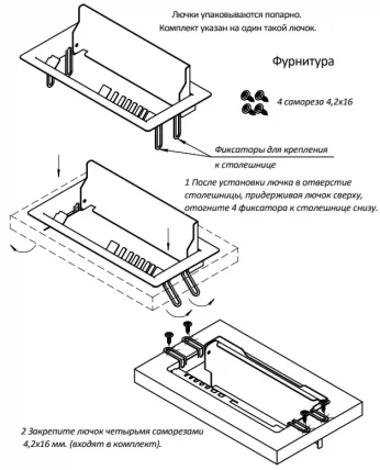 Люк для проводов с органайзером Deka Д-039_4