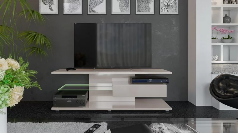 Тумба ТВ тип 1 Diamond Бежевый глянец_2