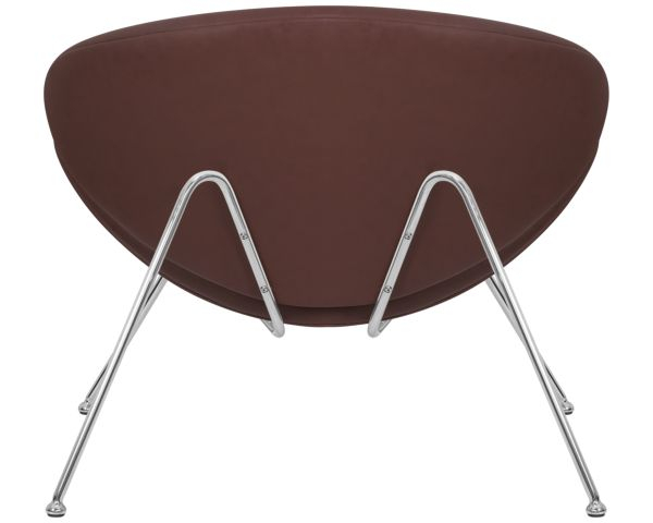 Кресло дизайнерское DOBRIN EMILY (коричневый винил YP5, хромированная сталь) 2 шт_6