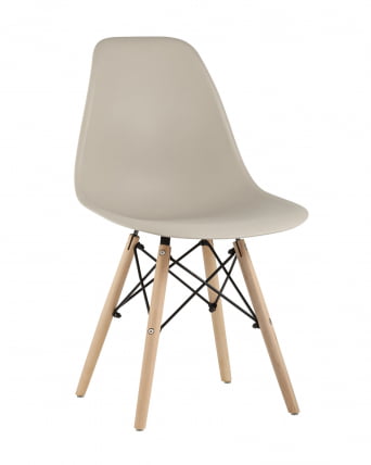 Стул Eames Style DSW бежевый (разборный каркас)_0