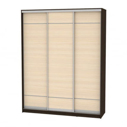 Шкаф-купе B-220х180х60-3(Венге-ДМ-D7D7D7)_0