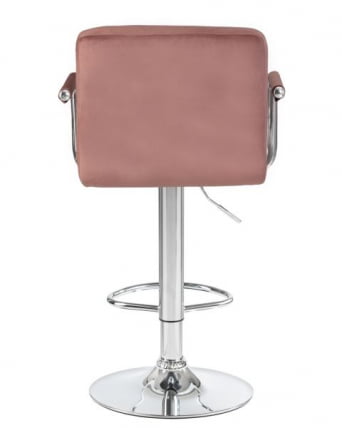 Стул барный DOBRIN KRUGER ARM (пудрово-розовый велюр (MJ9-32)) 2 шт_6