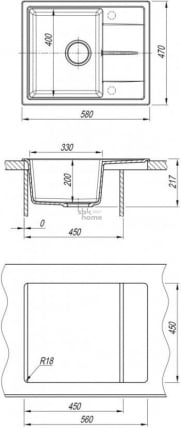 Мойка ДР.Ганс НИКА 580 (580*470*218) Терра, 2124339 / DR.Gans_1