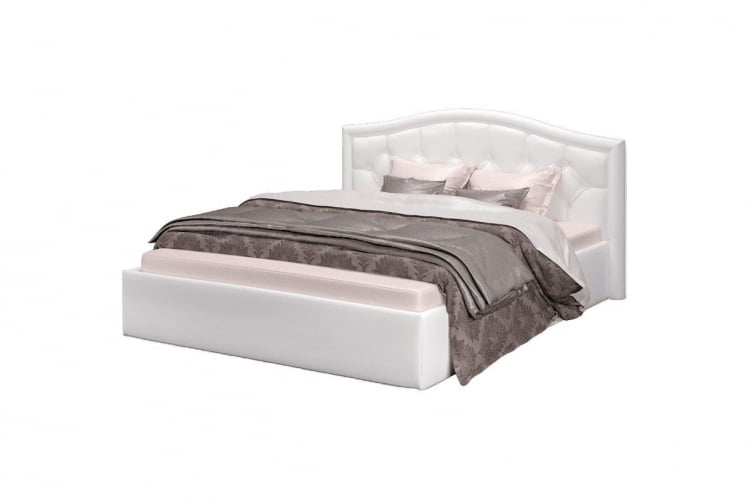 Кровать Стелла, 1200*2000 мм, искусственная кожа Vega white, белый_0