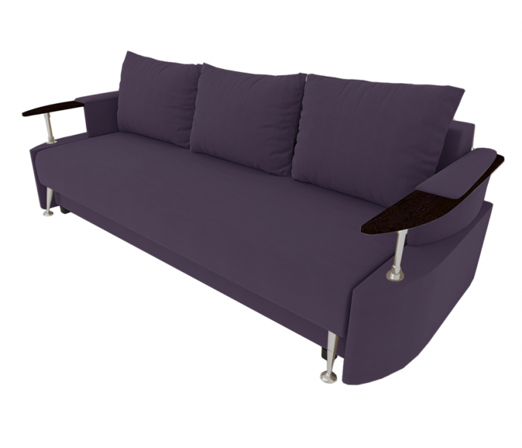 Диван Жасмин с подлокотниками ЛДСП (Berhouse) Цвет фасада: Бордо Велюто 25; Тип: Прямой; Материал фасада: Металл/Велюр_0