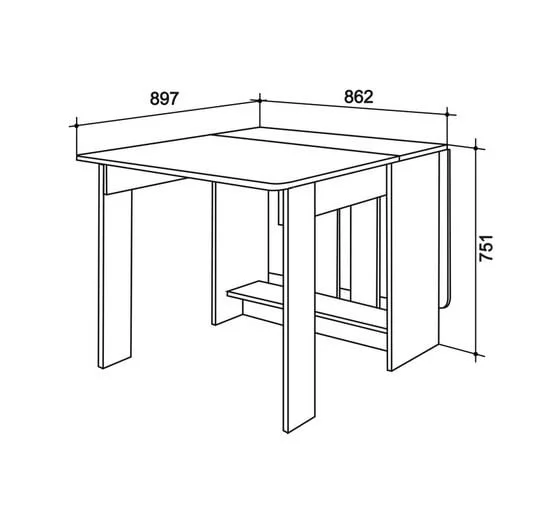 Стол-книжка ПВХ Венге_2