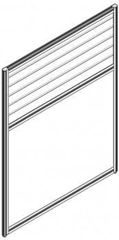 Перегородка со стеклом 1150 мм RAND RP115SG90 Бук Тиара_0