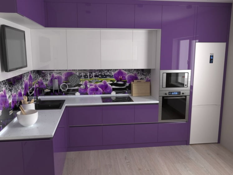 Глянцевый фартук (КОМПОЗИТ) KM 43_1