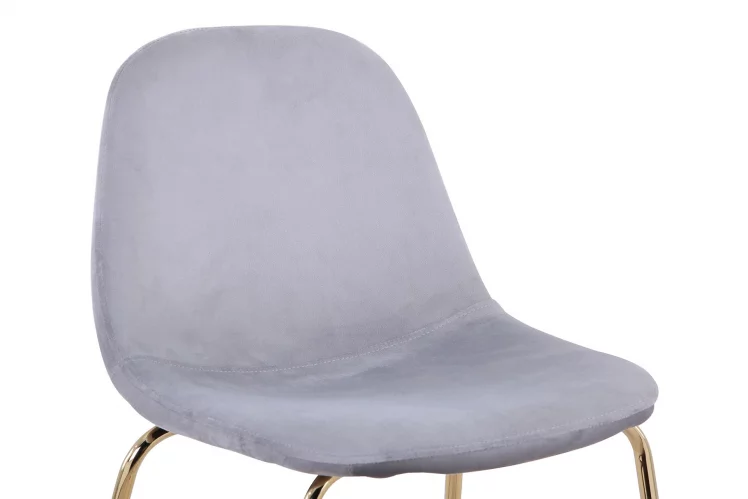 Стул полубарный Валенсия велюр Серый золотые ножки_6