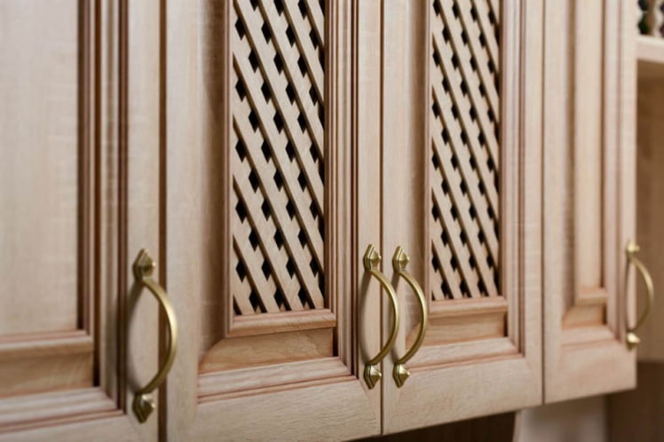 Шкаф кухонный 800 высокий с решеткой Кантри ЛД 235.343.000 Сономе эйч светлая_2