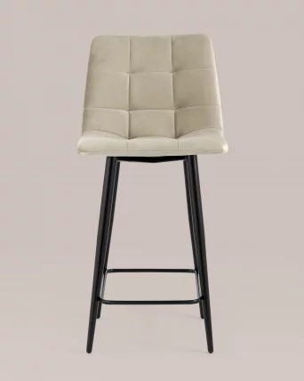 Стул полубарный Джанго велюр Бежевый_8