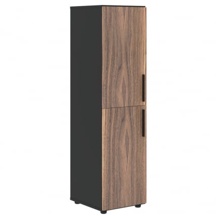 Шкаф-колонка с 2 глухими малыми дверьми (левый) VELION VENEER VRMCS 40.4 L Американский орех Яшма черная_0
