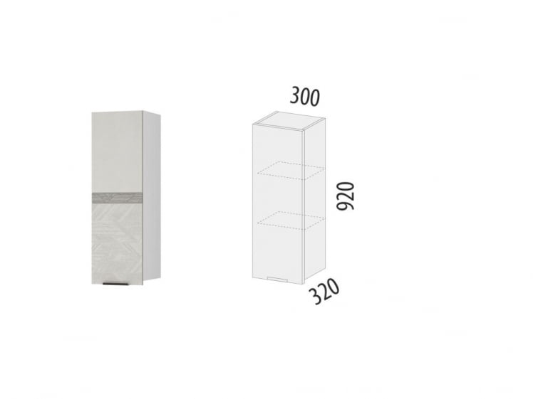 Шкаф кухонный (лев/прав) Бостон 104.07_4