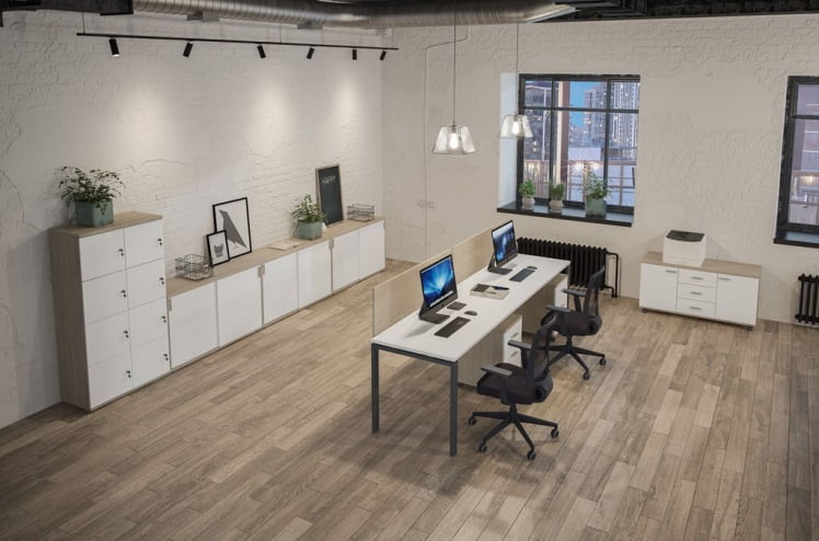 Мебель для офиса Sigma №8 Белый Дуб светлый_2