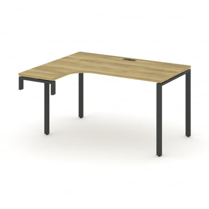 Стол-надставка на опорную тумбу (левый) CONCEPT CN.OSAN-001(L) Дуб Винченцо Черный_0