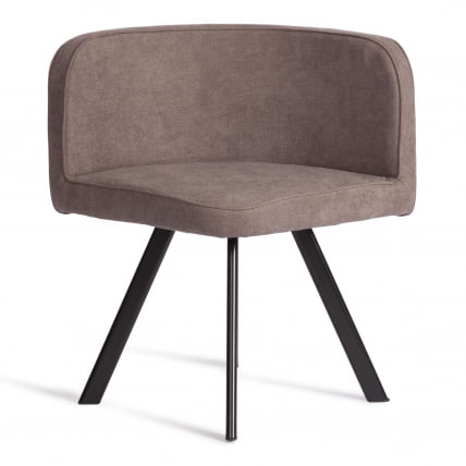 Комплект (стол, 4 стула) QUADRON (mod. PT14) Стол: МДФ/металл, стул: металл/шенилл, 100х100х73 см, 69х56х71 см, Mocha (мокко) LY1701-27/черный_5