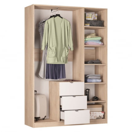 Шкаф распашный Р-198х135х45-3-ТР-М(Венге-ДМ) / R-198х135х45-3-TR-M(Венге-ДМ)_1