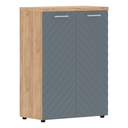 Шкаф с глухими средними дверьми и топом Torr LUX TLMC 85.1 Дуб Бофорд Серо-голубой_0