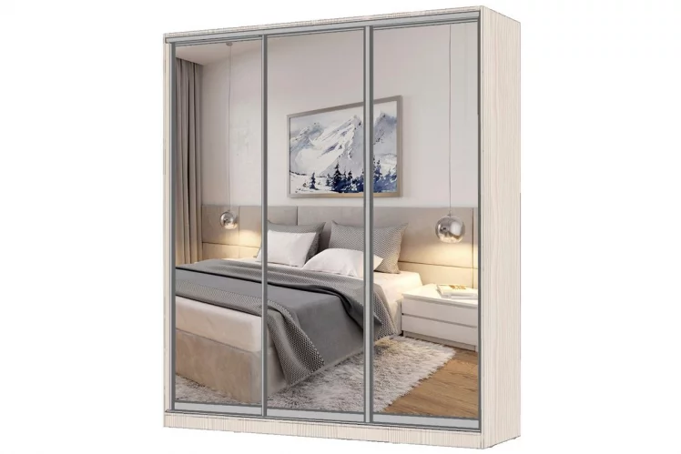 Шкаф-купе 3-х дверный Виктория 2000х584х2300, Бодега светлая 20ДЗДЗДЗ-ЯЯПП-Бс 310-3307_0