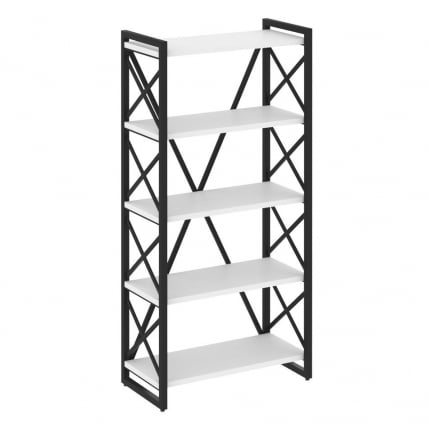 Стеллаж на регулируемых опорах - 5 полок LOFT VR.L-MST.O-5.8 Металл черный Белый Бриллиант_0